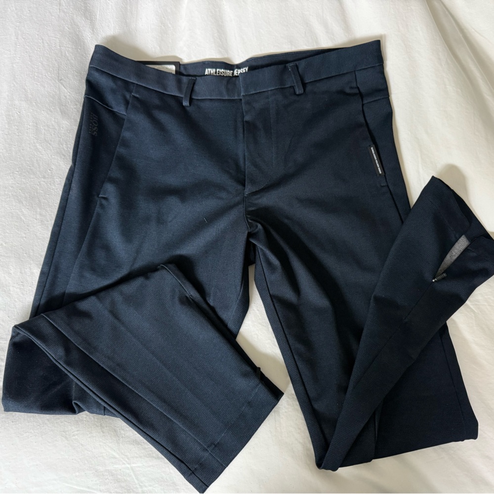 Men’s Boss Hugo Boss Athleisure Jersey trouser pants. Navy.